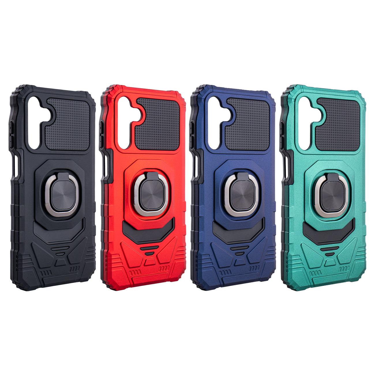 Kickstand Ring Holder TPU Shockproof Case for Samsung Galaxy A15 in Red