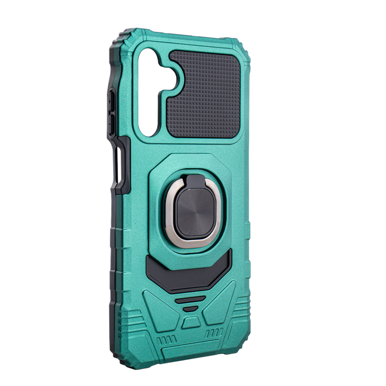 Kickstand Ring Holder TPU Shockproof Case for Samsung Galaxy A15 in Green