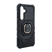 Kickstand Ring Holder TPU Shockproof Case for Samsung Galaxy S24 FE in Black