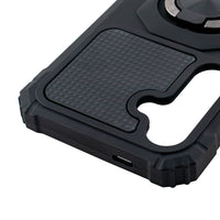 Kickstand Ring Holder TPU Shockproof Case for Samsung Galaxy S24 FE in Black