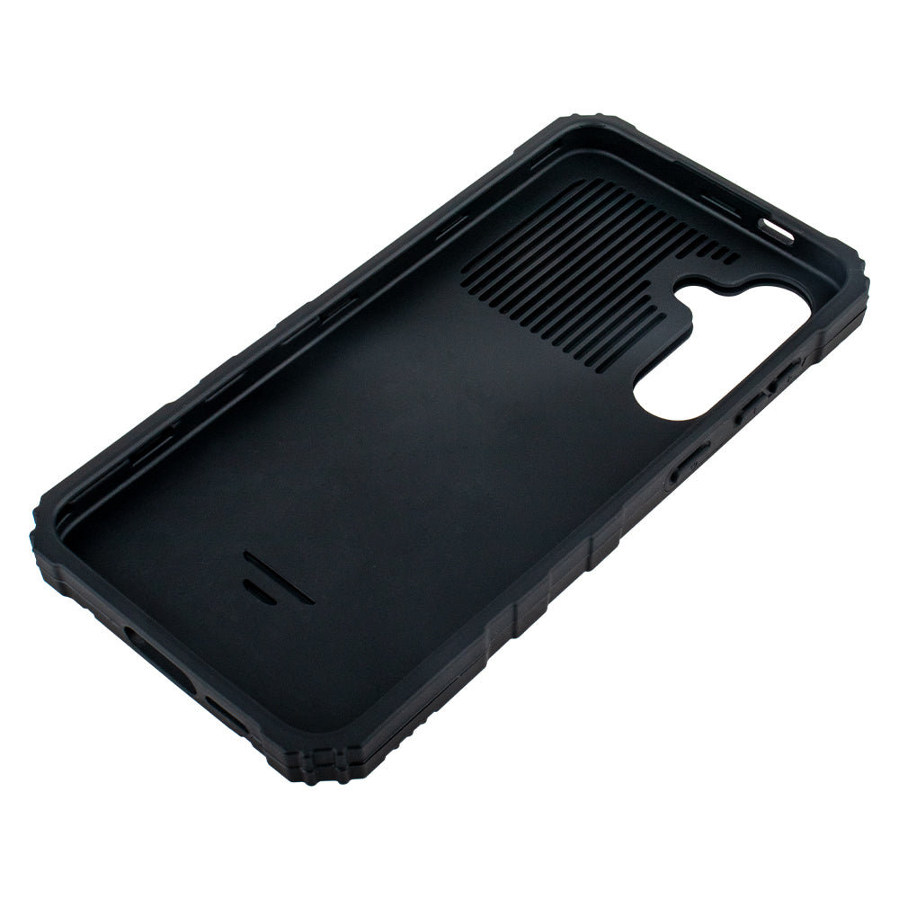 Kickstand Ring Holder TPU Shockproof Case for Samsung Galaxy S24 FE in Black