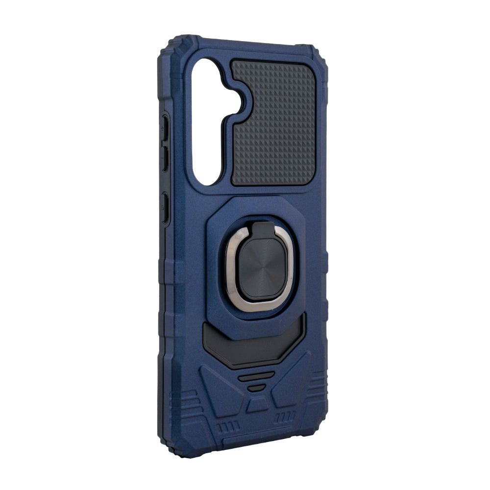 Kickstand Ring Holder TPU Shockproof Case for Samsung Galaxy S24 FE in BLUE