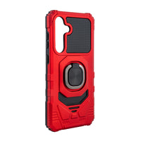 Kickstand Ring Holder TPU Shockproof Case for Samsung Galaxy S24 FE in RED