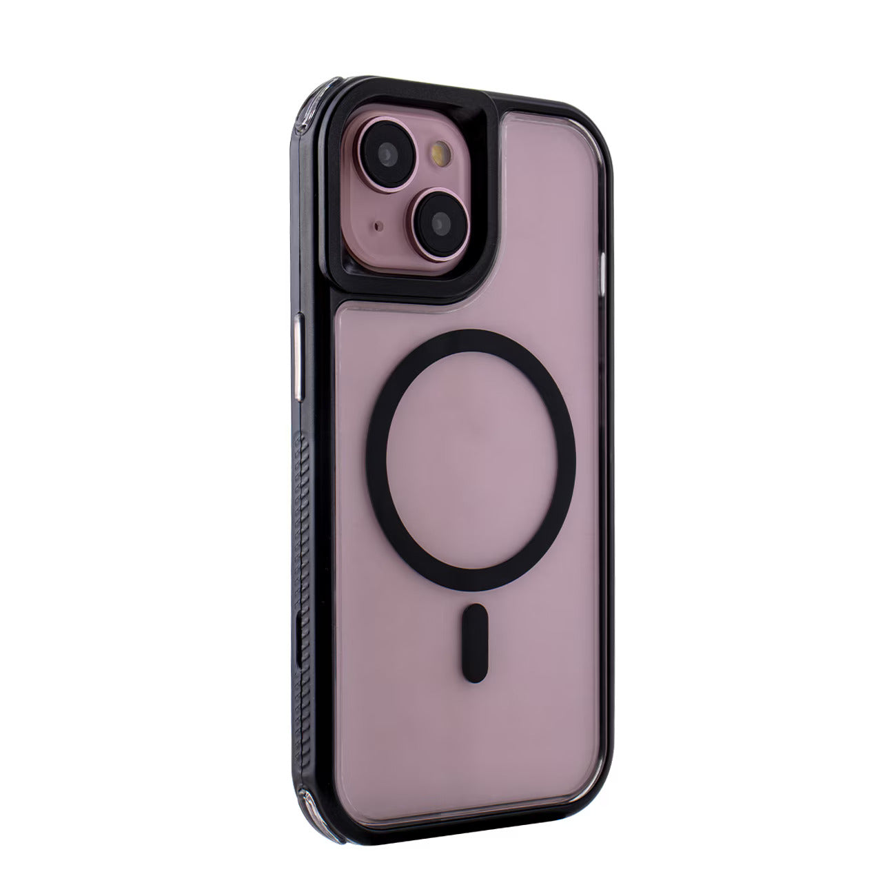 Heavy Duty 3-in-1 Hybrid Shockproof Anti-Fall Protective Magnetic Case for iPhone 15   in Black