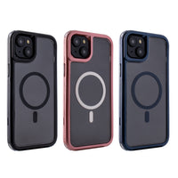 Heavy Duty 3-in-1 Hybrid Shockproof Anti-Fall Protective Magnetic Case for iPhone 15 Plus in Black