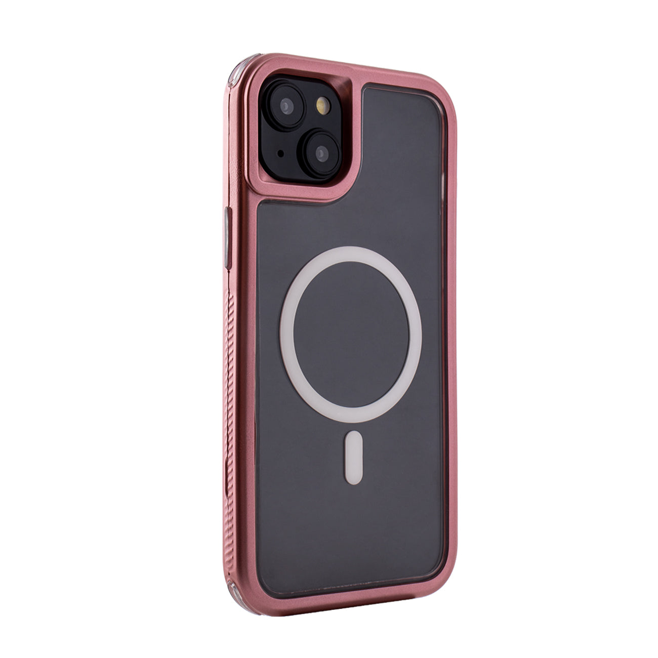 Heavy Duty 3-in-1 Hybrid Shockproof Anti-Fall Protective Magnetic Case for iPhone 15 Plus in Pink