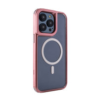 Heavy Duty 3-in-1 Hybrid Shockproof Anti-Fall Protective Magnetic Case for iPhone 15  PRO MAX in Pink