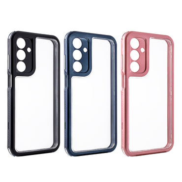 Heavy Duty Transparent Shockproof Protection 3-in-1 Hybrid Protective Case For GALAXY A25 5G In Pink