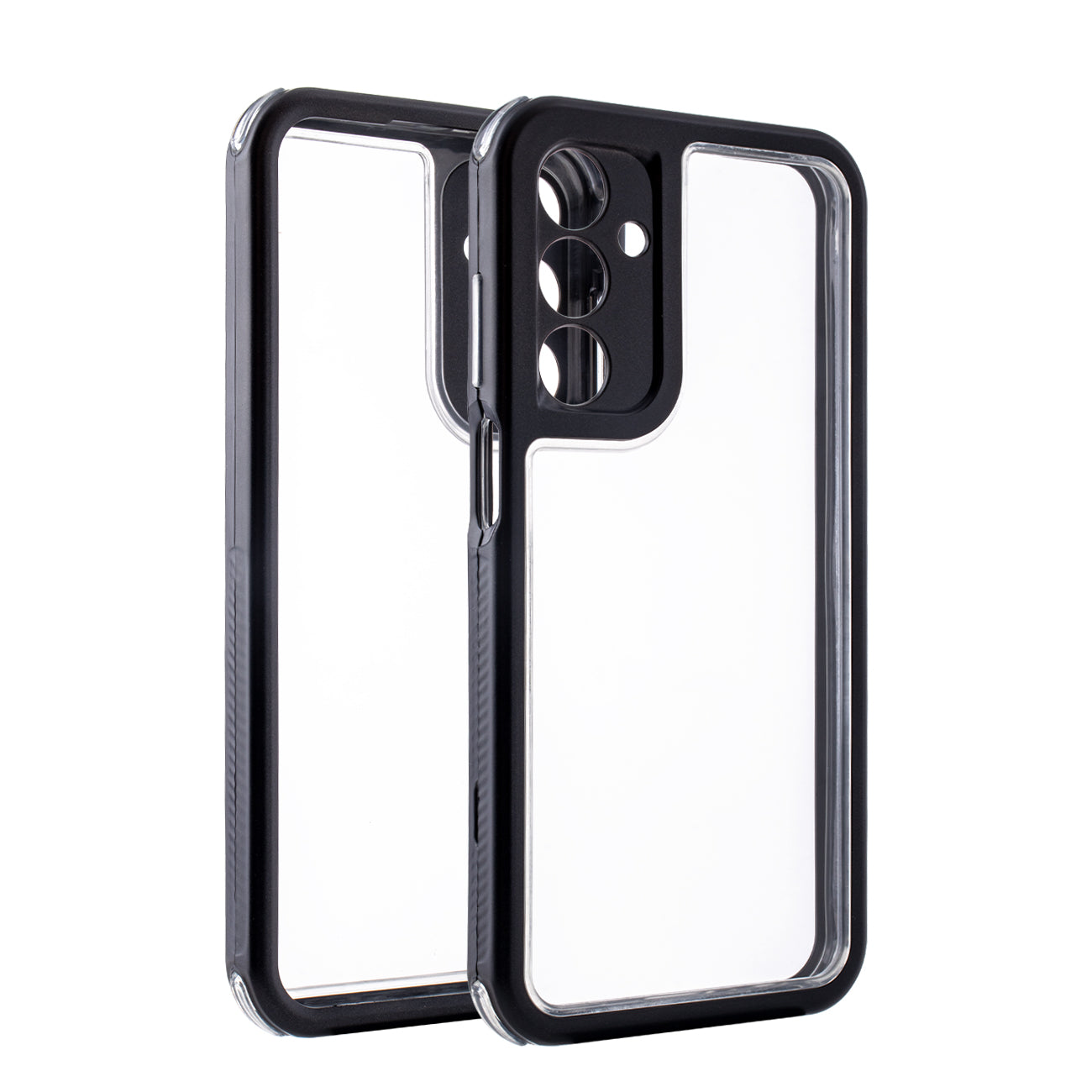 Heavy Duty Transparent Shockproof Protection 3-in-1 Hybrid Protective Case For GALAXY A25 5G In Black