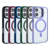 Magnetic Phone Case (Blue) with Built-in Invisible Kickstand Compatible with iPhone 16