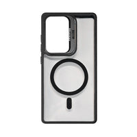 Magnetic Phone Case with Built-in Invisible Kickstand Compatible with Samsung Galaxy S25 ULTRA (PC70-SAMS25UBK))