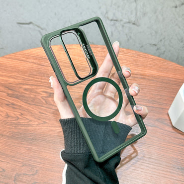 Magnetic Phone Case with Built-in Invisible Kickstand Compatible with Samsung Galaxy S25 ULTRA (PC70-SAMS25UGR)