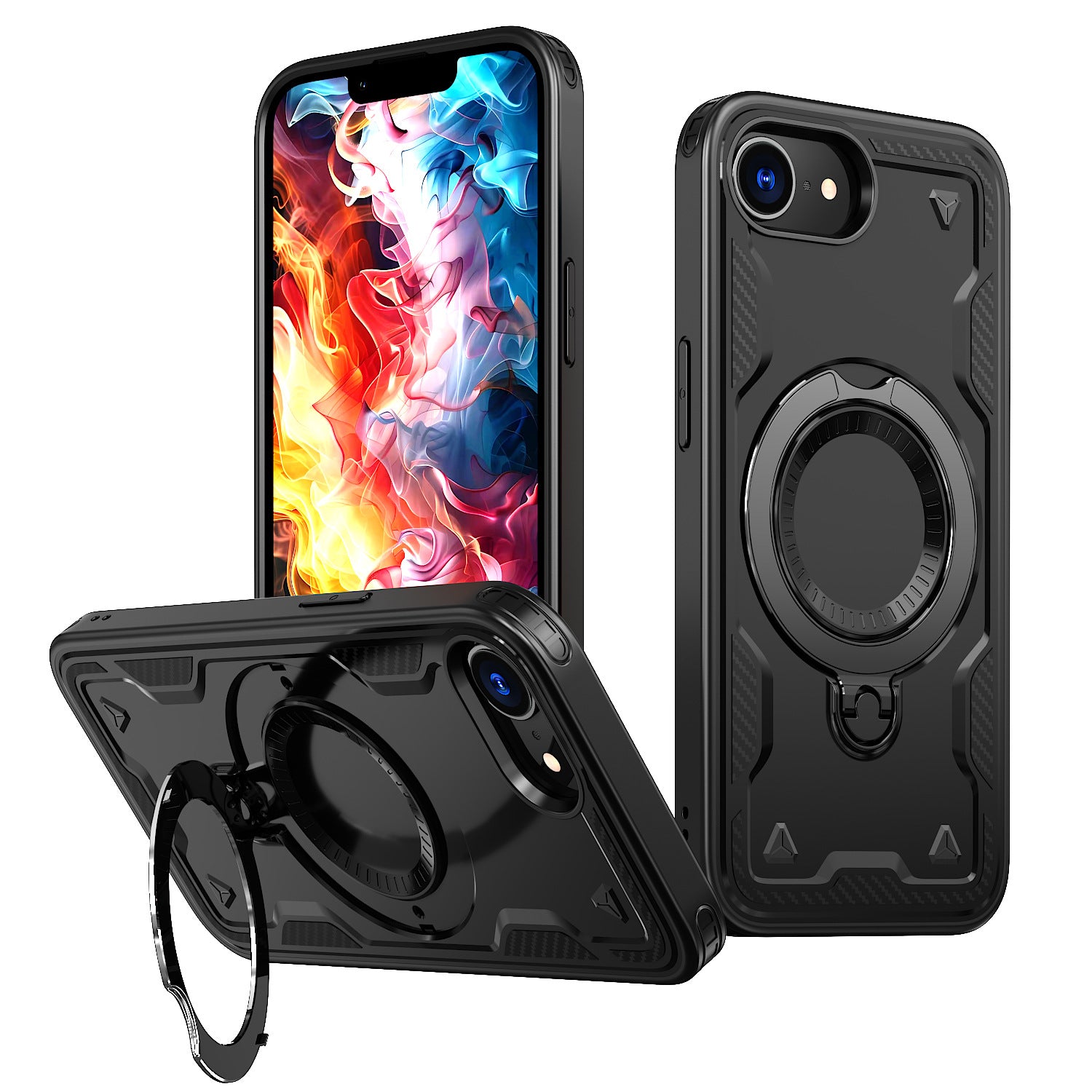 Reiko 360¡ã Rotating Magnetic Versatile Stand Gray Compatible with iPhone 16E