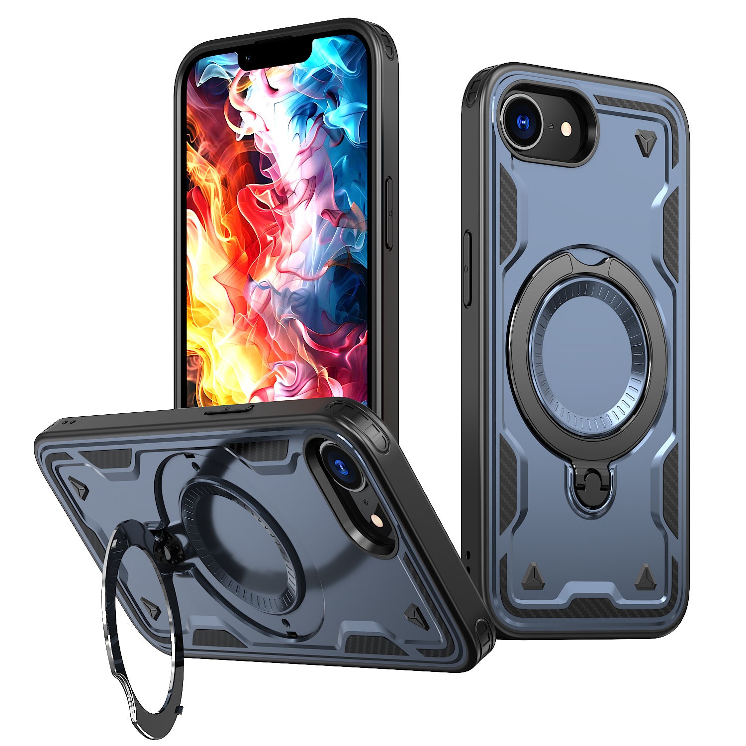 Reiko 360¡ã Rotating Magnetic Versatile Stand Gray Compatible with iPhone 16E