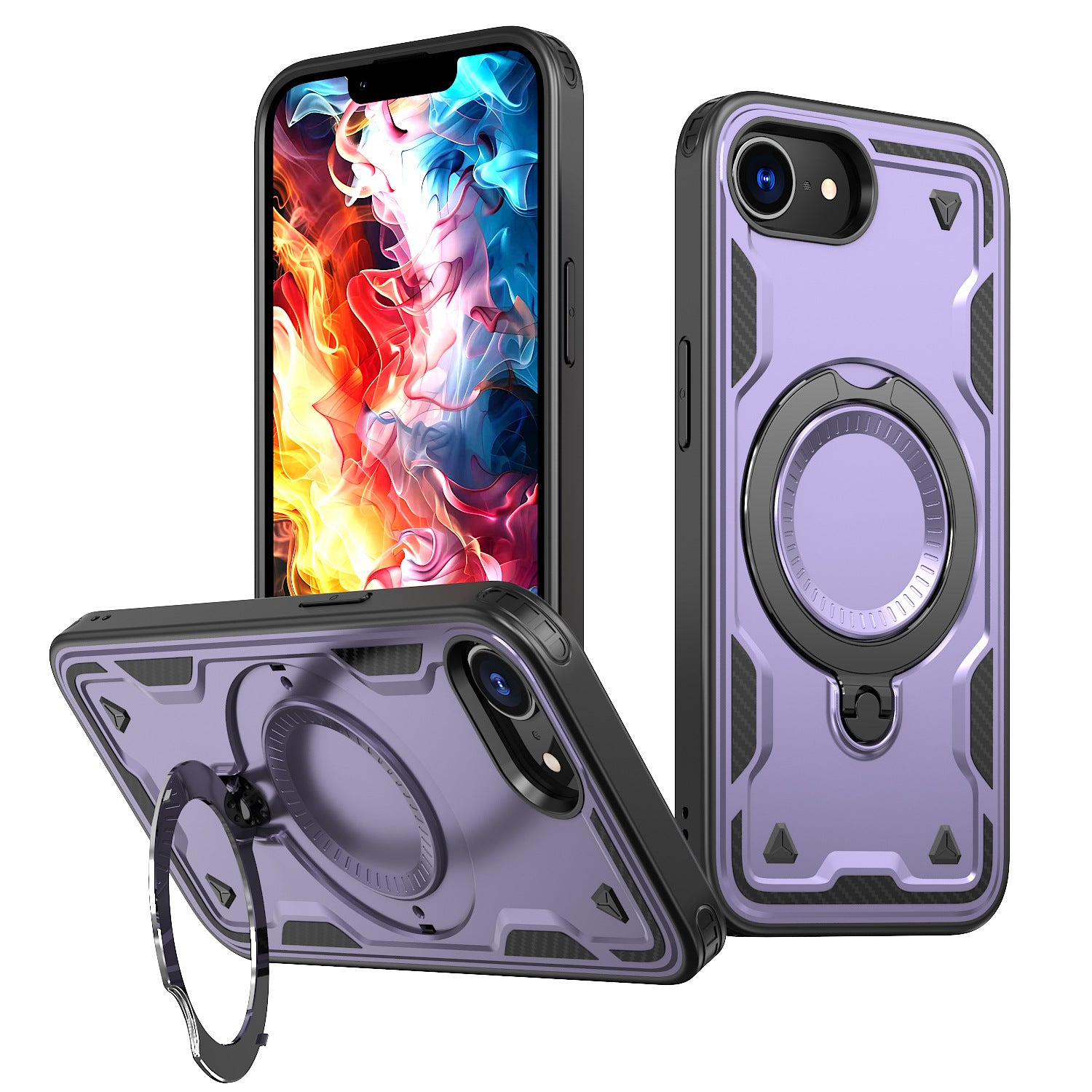 Reiko 360¡ã Rotating Magnetic Versatile Stand Gray Compatible with iPhone 16E