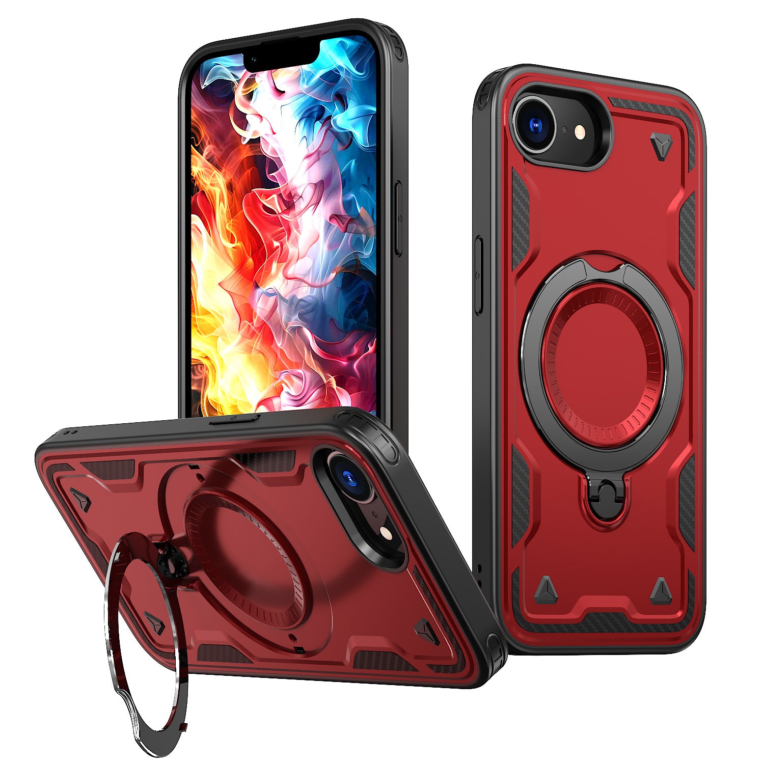Reiko 360¡ã Rotating Magnetic Versatile Stand Gray Compatible with iPhone 16E