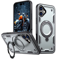 Reiko 360 Degree Rotating Magnetic Versatile Stand Gray Compatible with iPhone 16