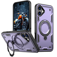 Reiko 360 Degree Rotating Magnetic Versatile Stand Purple Compatible with iPhone 16 Plus