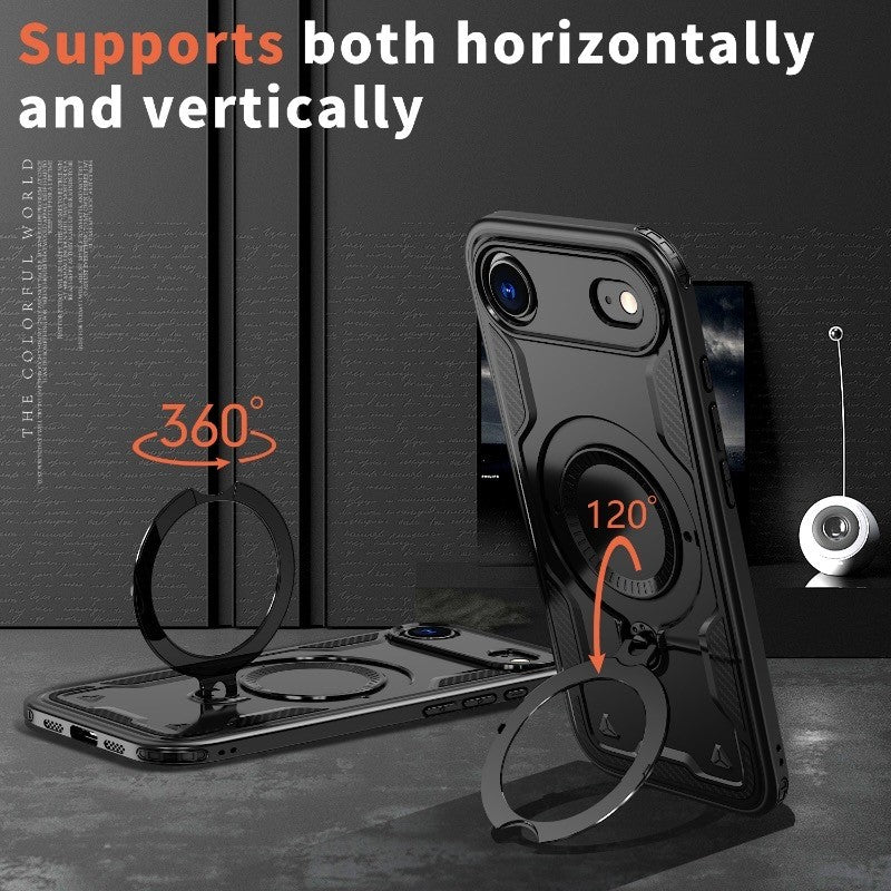 Reiko 360¡ã Rotating Magnetic Versatile Stand Black Compatible with  iPhone 17 AIR , SKU: PC73-IPH17AIRBK