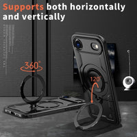 Reiko 360¡ã Rotating Magnetic Versatile Stand Black Compatible with  iPhone 17 AIR , SKU: PC73-IPH17AIRBK