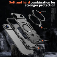 Reiko 360¡ã Rotating Magnetic Versatile Stand Black Compatible with  iPhone 17 AIR , SKU: PC73-IPH17AIRBK