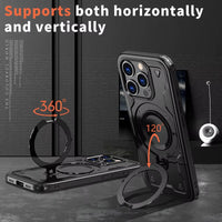 Reiko 360¡ã Rotating Magnetic Versatile Stand Black Compatible with  iPhone 17  SKU:PC73-IPH17BK