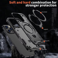 Reiko 360¡ã Rotating Magnetic Versatile Stand Black Compatible with  iPhone 17  SKU:PC73-IPH17BK