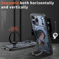Reiko 360¡ã Rotating Magnetic Versatile Stand Navy Blue Compatible with iPhone 17 PRO MAX   , SKU: PC73-IPH17MAXNV
