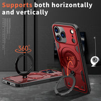 Reiko 360¡ã Rotating Magnetic Versatile Stand Red Compatible with iPhone 17 PRO MAX   , SKU: PC73-IPH17MAXRD