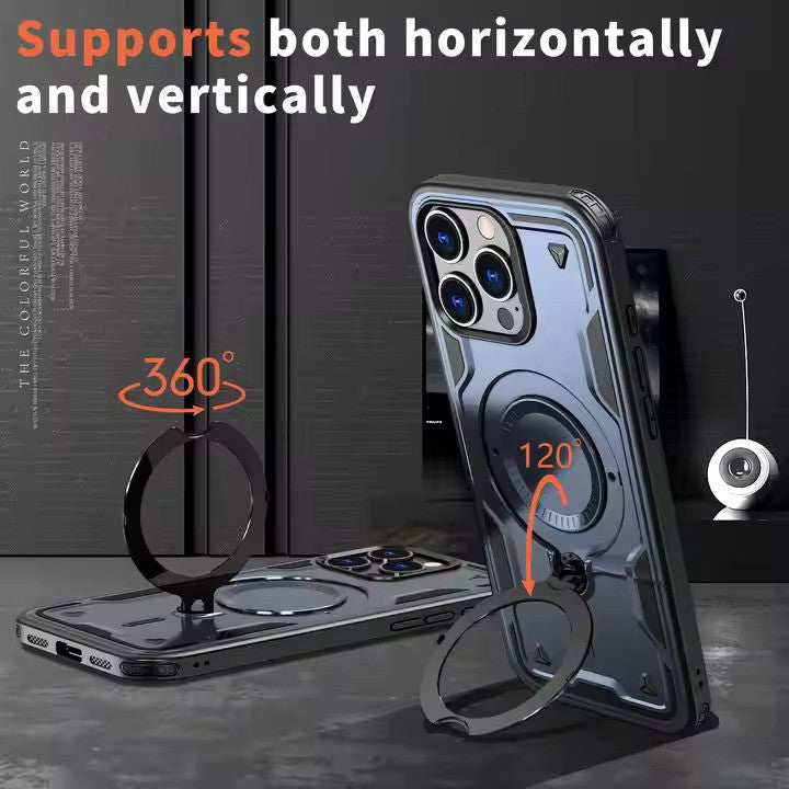 Reiko 360¡ã Rotating Magnetic Versatile Stand Navy Blue Compatible with iPhone 17  SKU:PC73-IPH17NV