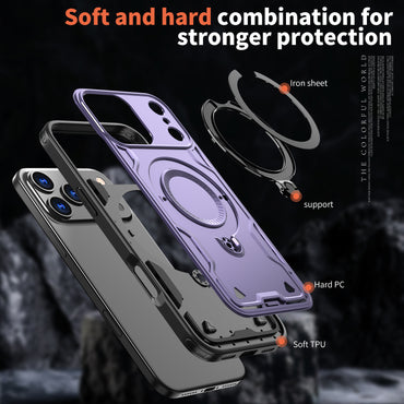 Reiko 360¡ã Rotating Magnetic Versatile Stand Purple Compatible with iPhone 17 PRO , SKU: PC73-IPH17PROPP