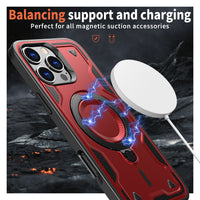 Reiko 360¡ã Rotating Magnetic Versatile Stand Red Compatible with iPhone 17  SKU:PC73-IPH17RD