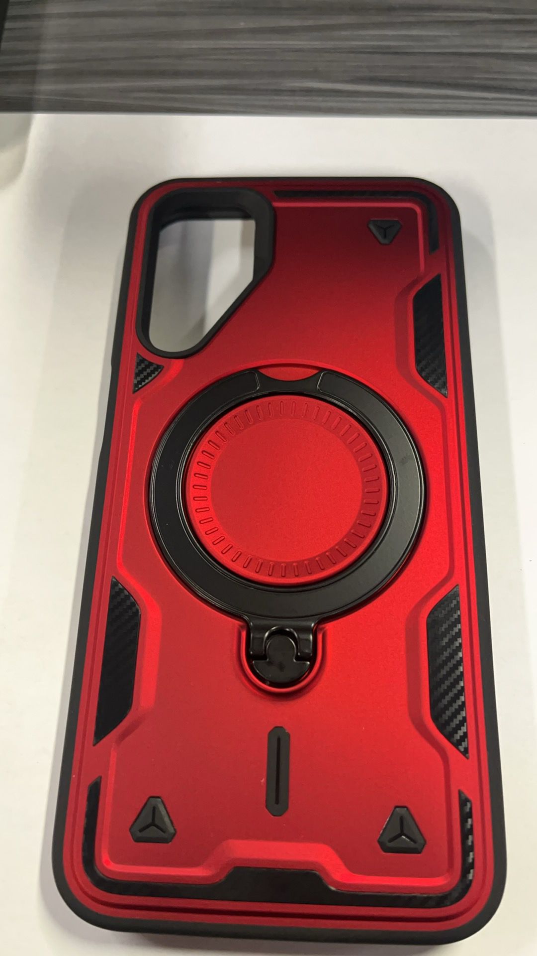 Reiko 360 Degree Rotating Magnetic Versatile Stand Red Compatible with iPhone Samsung Galaxy A15 5G