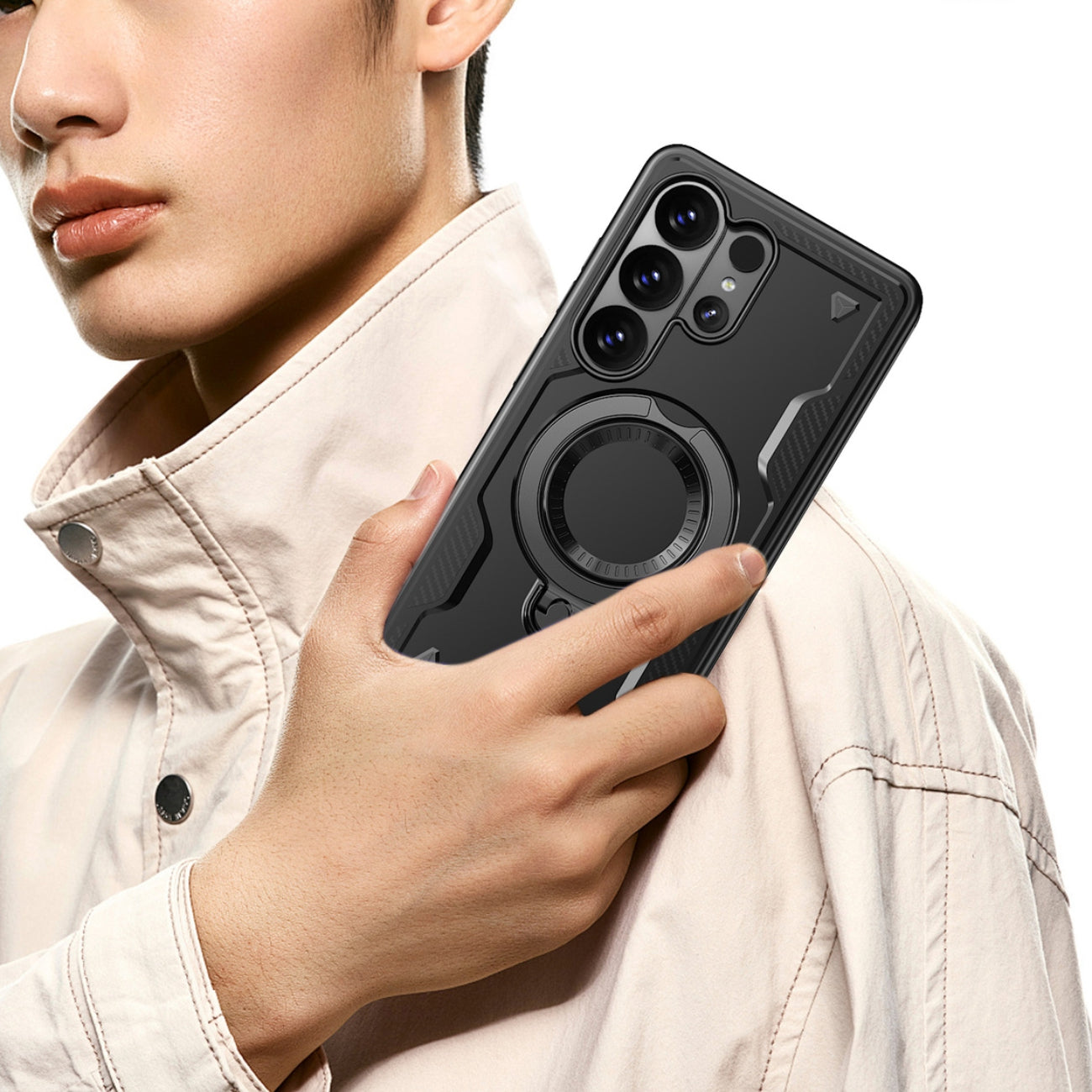 Reiko 360¡ã Rotating Magnetic Versatile Stand Compatible with Samsung Galaxy S26 Plus  SKU#PC73-SAMS26PRD