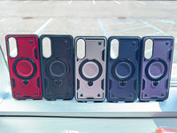 Reiko 360¡ã Rotating Magnetic Versatile Stand Purple Compatible with iPhone Samsung Galaxy S25 EDGE