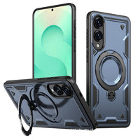 Reiko 360¡ã Rotating Magnetic Versatile Stand Navy Blue Compatible with Samsung Galaxy S25 EDGE