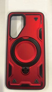 Reiko 360 Degree Rotating Magnetic Versatile Stand Red Compatible with iPhone Samsung Galaxy S25