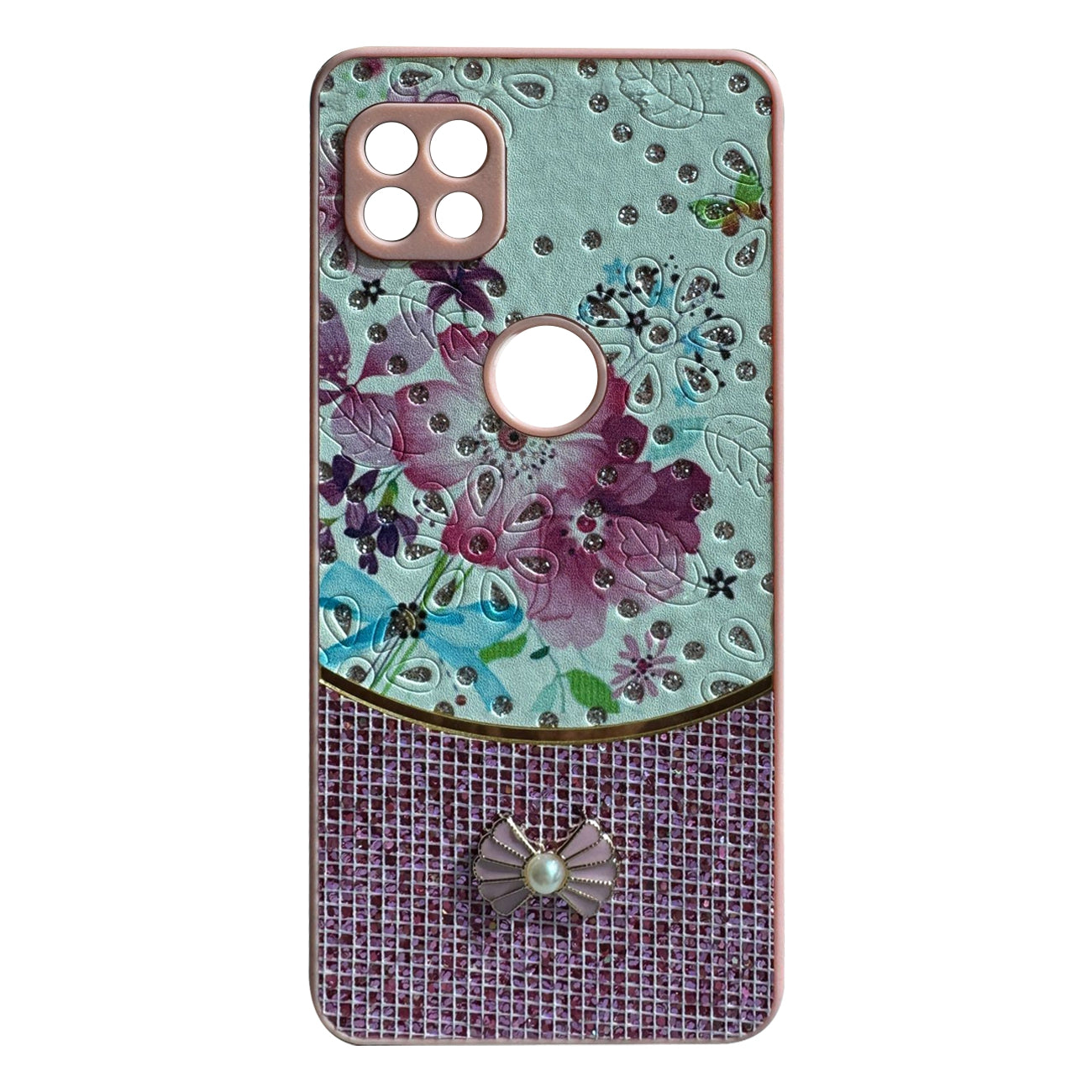 Sparkle Glitter Bling  Phone Case in Pink With Colorful Cover For Motorola Moto G 5G