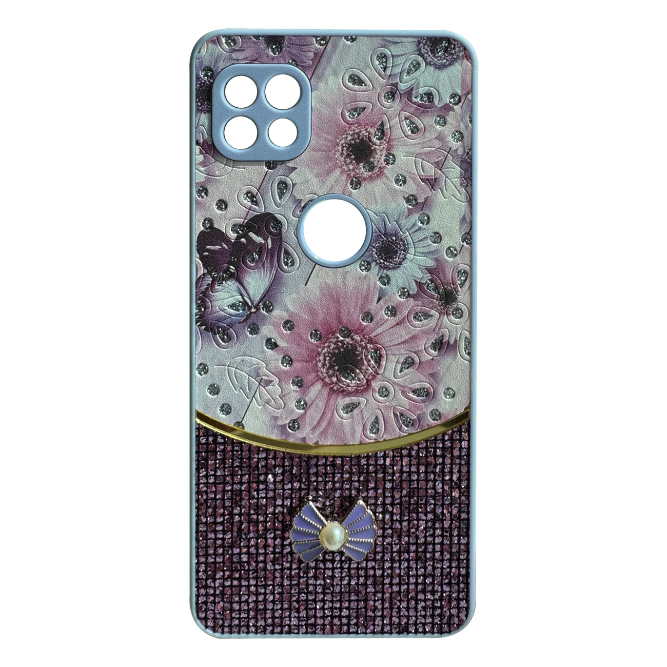 Sparkle Glitter Bling  Phone Case in Purple  With Colorful Cover For Motorola Moto G 5G