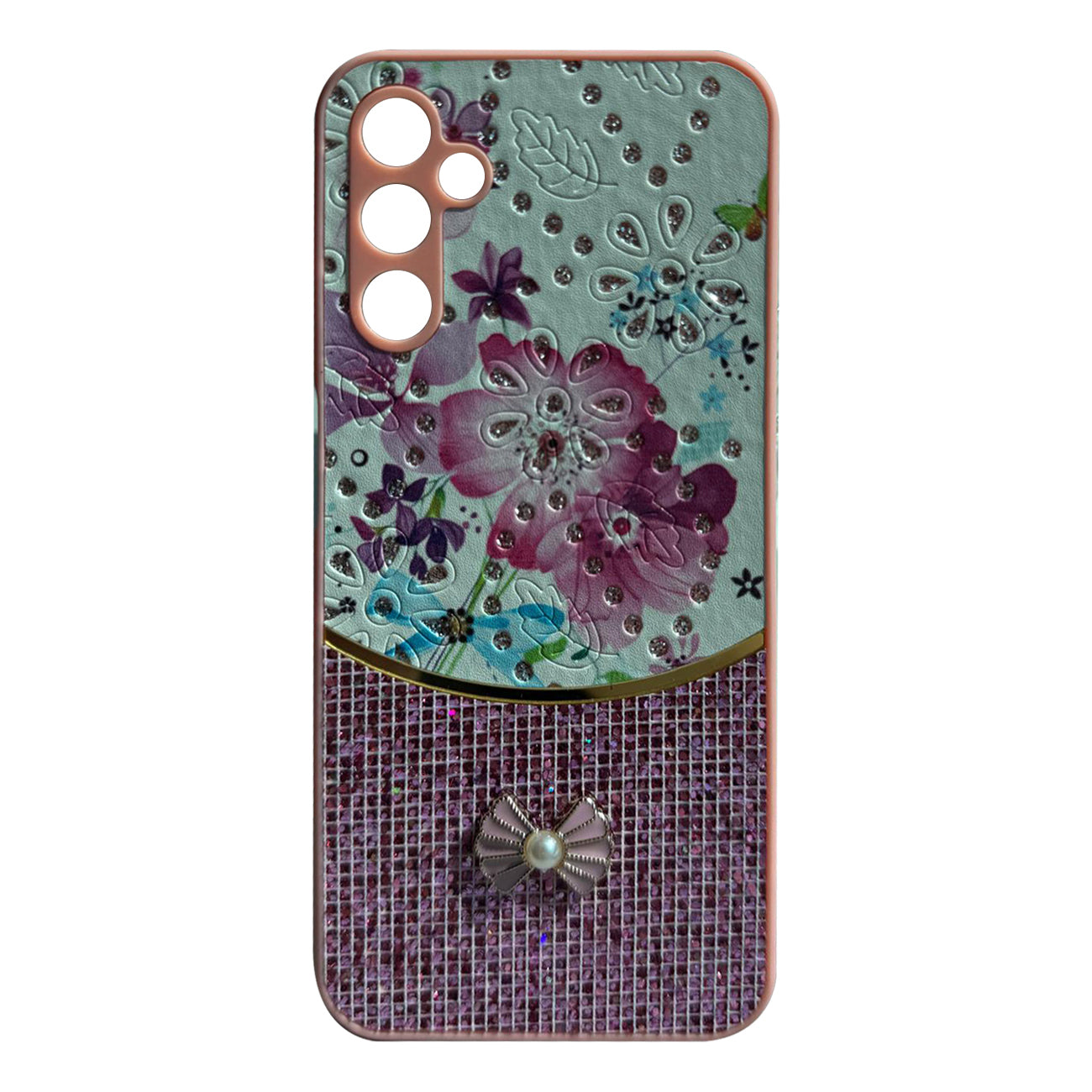 Sparkle Glitter Bling  Phone Case in Pink With Colorful Cover For Galaxy A35