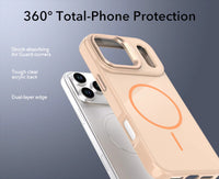 Reiko Built-in Stash Stand, Shockproof, Sturdy, Compatible with MagSafe Protection  Stylish Cover,  Compatible with IPHONE 17  , PC76-IPH17PP