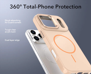 Reiko Built-in Stash Stand, Shockproof, Sturdy, Compatible with MagSafe Protection  Stylish Cover,  Compatible  with IPHONE 17 AIR  , PC76-IPH17AIRPP