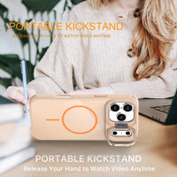 Reiko Built-in Stash Stand, Shockproof, Sturdy, Compatible with MagSafe Protection  Stylish Cover,  Compatible with IPHONE 17  , PC76-IPH17PP
