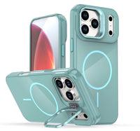 Reiko Built-in Stash Stand, Shockproof, Sturdy, Compatible with MagSafe Protection  Stylish Cover,  Compatible with IPHONE 17 PRO MAX, PC76-IPH17MAXNV