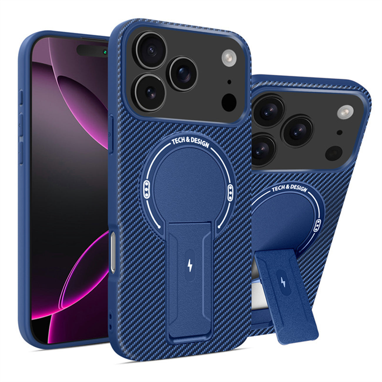 TPU PC kickstand Magnetic Phone Case