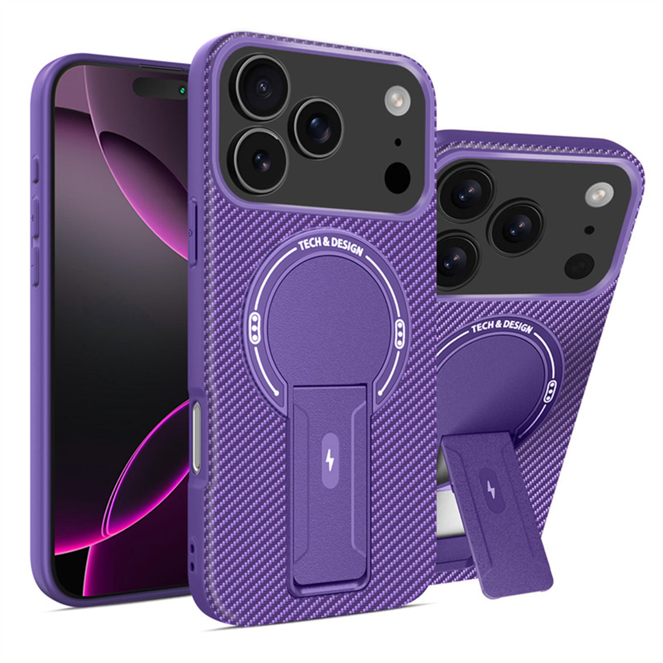 TPU PC kickstand Magnetic Phone Case