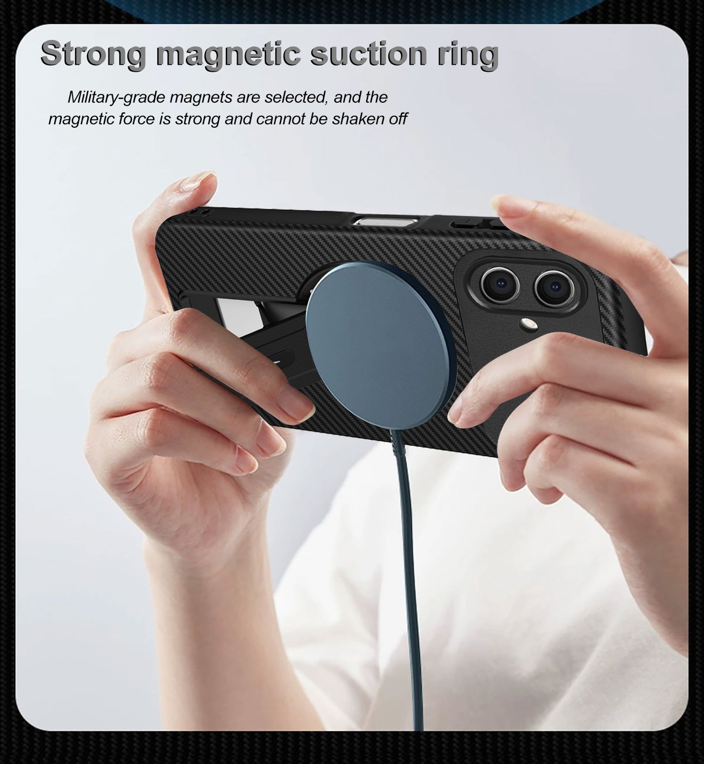 TPU PC kickstand Magnetic Phone Case