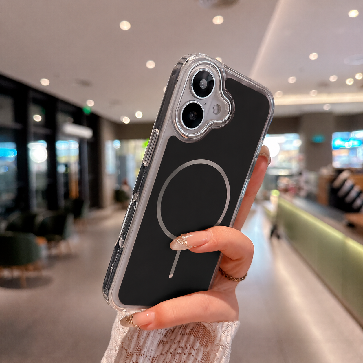 MagSafe-compatible shockproof case in black  designed  for iPhone 17_PC84-IPH17BK