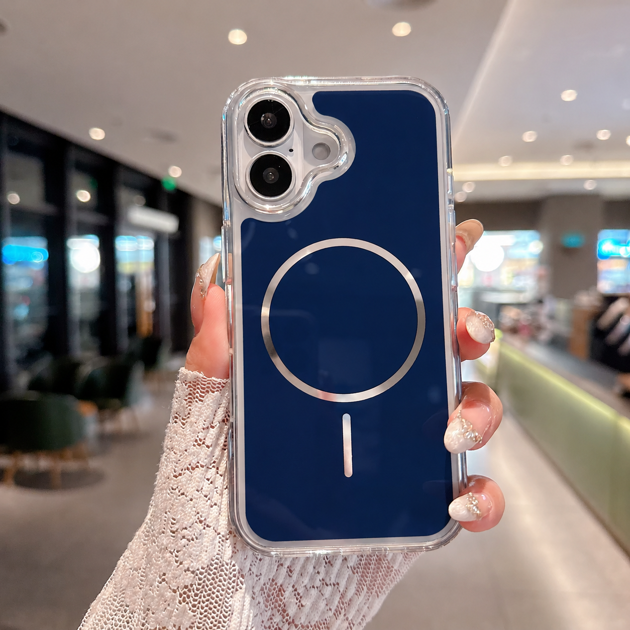 Magnetic  & Shockproof case in blue, compatible with SAMSUNG A37