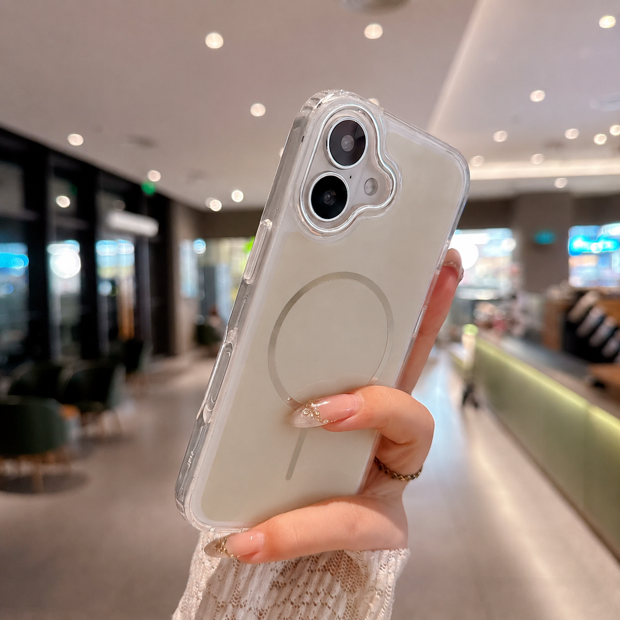 Magnetic  & Shockproof case in gold, compatible with SAMSUNG A37
